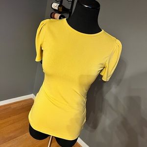 Express yellow top NWOT XS